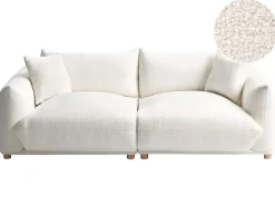 Sofa 3 personers LUVOS Boucle Cremehvid