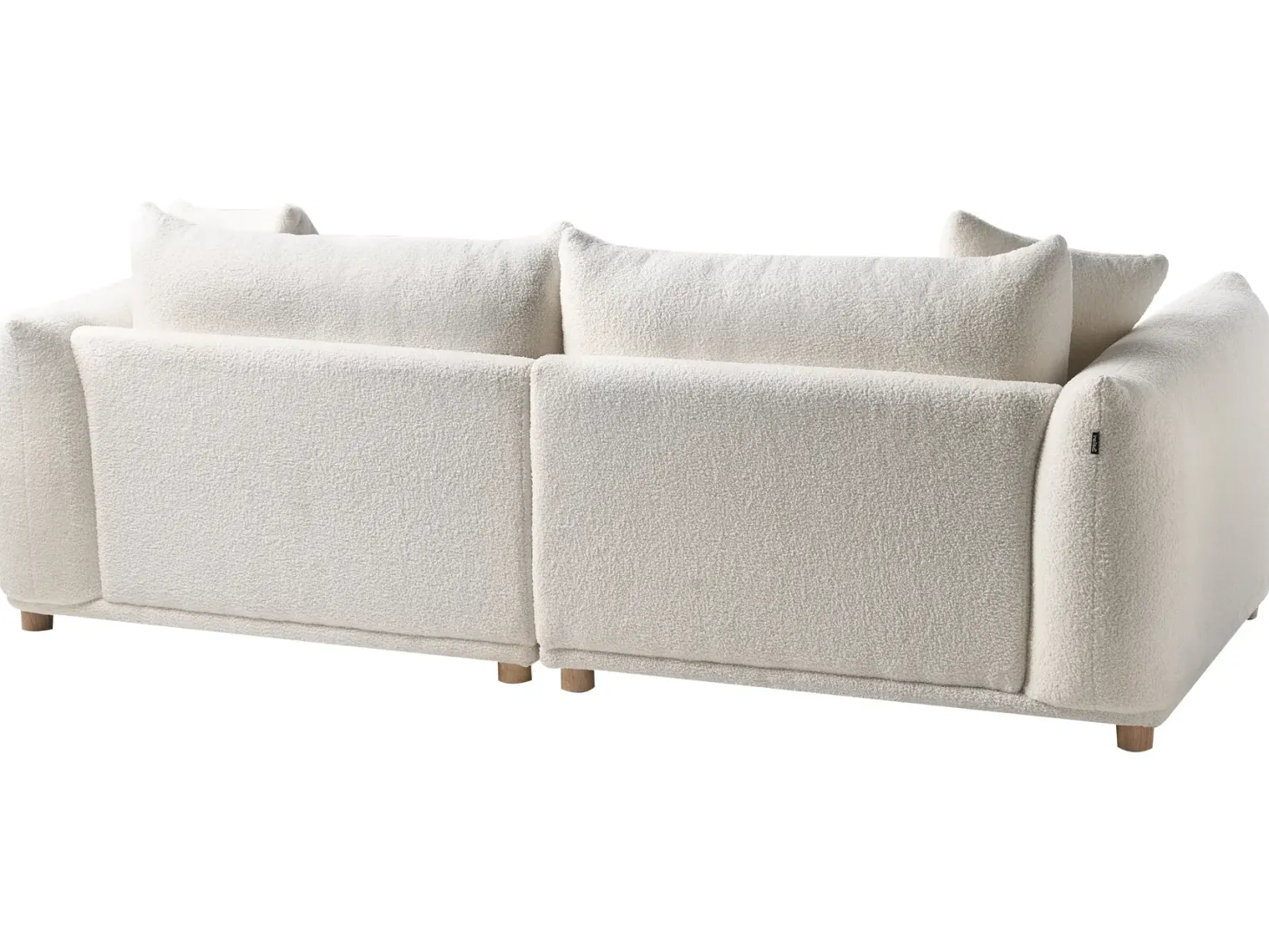 Sofa 3 personers LUVOS Boucle Cremehvid