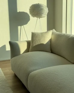 Sofa 3 personers LUVOS Boucle Cremehvid