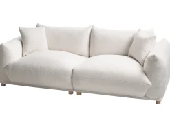 Sofa 3 personers LUVOS Boucle Cremehvid