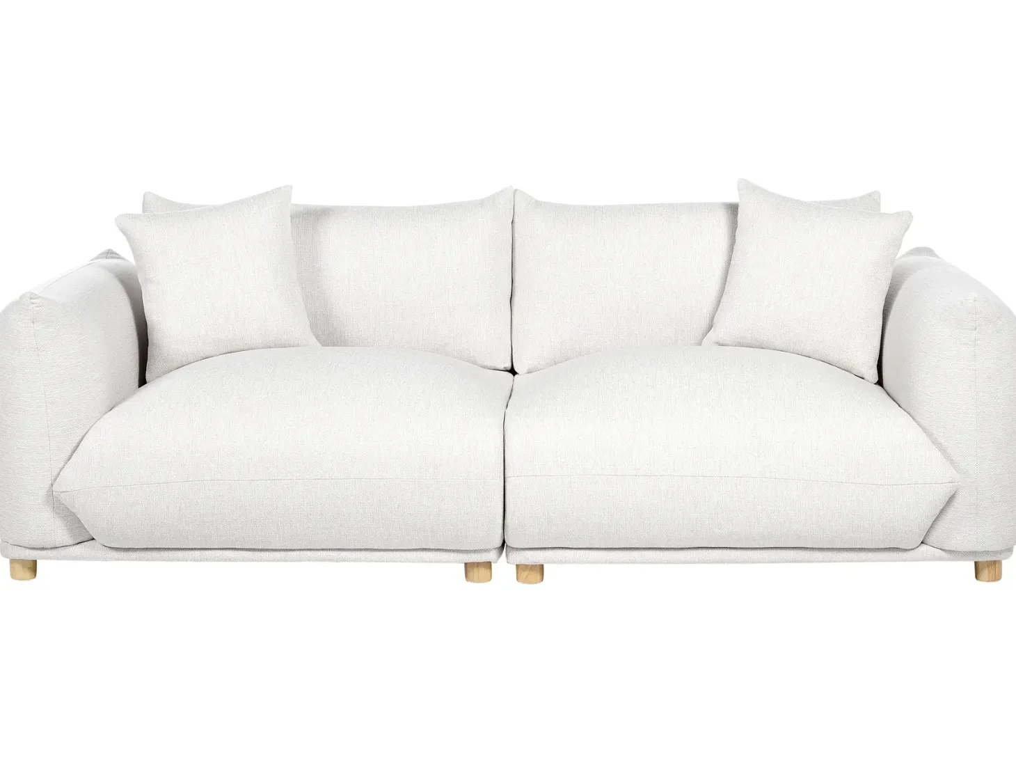 Sofa 3 personers LUVOS Cremehvid