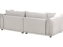 Sofa 3 personers LUVOS Velour Brungrå