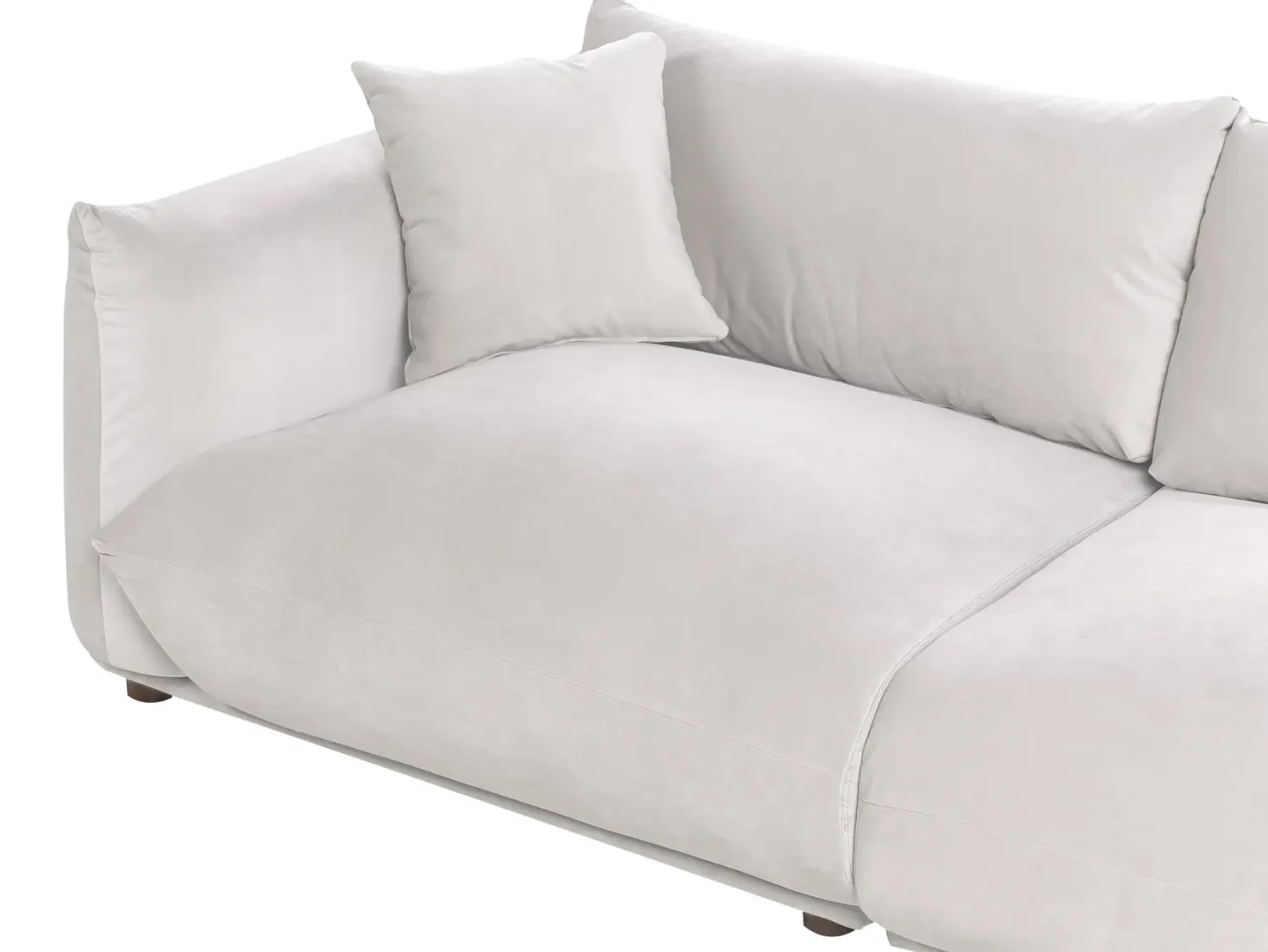 Sofa 3 personers LUVOS Velour Brungrå