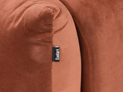 Sofa 3 personers LUVOS Velour Guldbrun