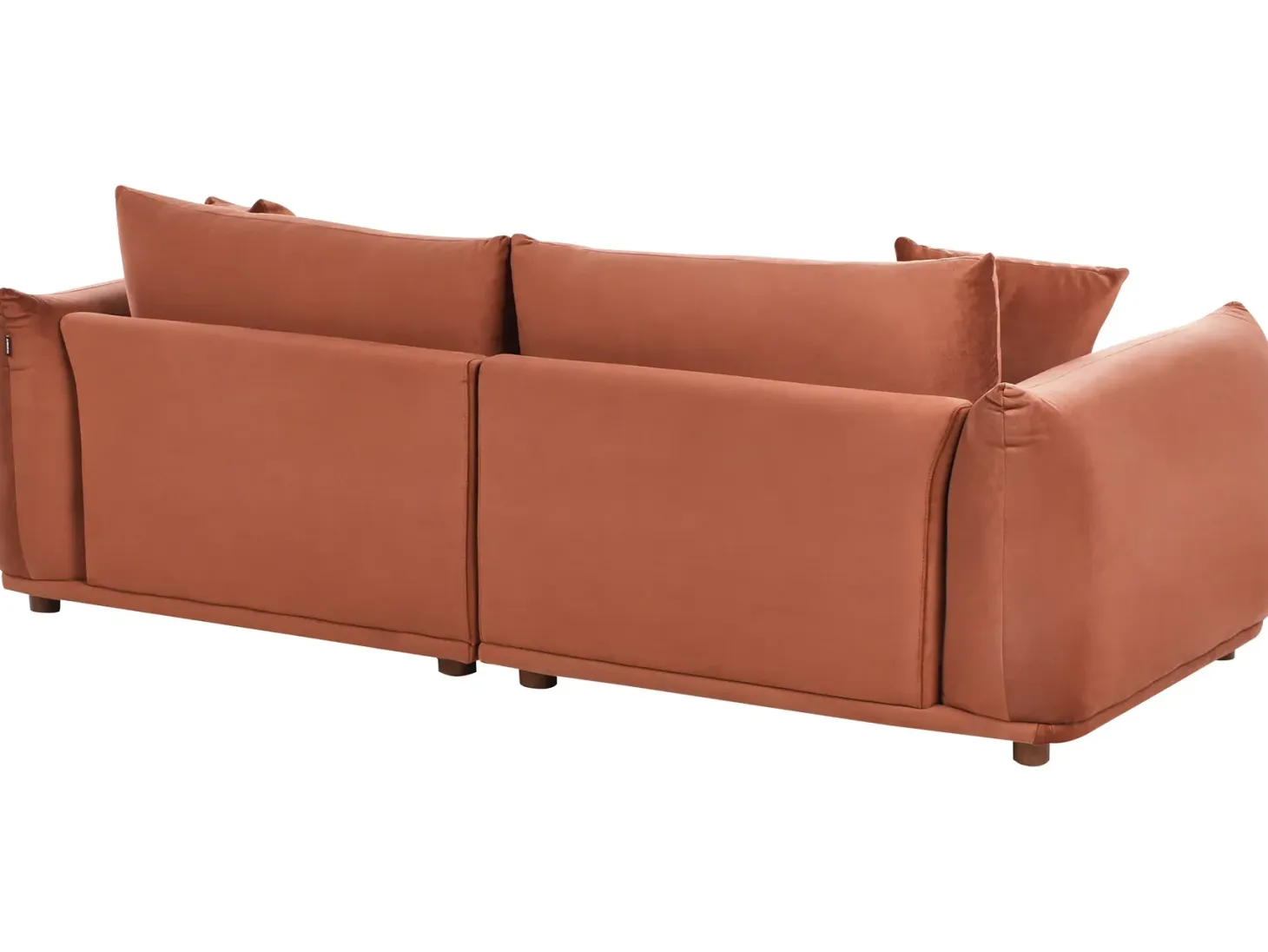 Sofa 3 personers LUVOS Velour Guldbrun