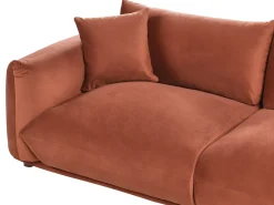 Sofa 3 personers LUVOS Velour Guldbrun