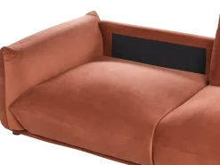 Sofa 3 personers LUVOS Velour Guldbrun