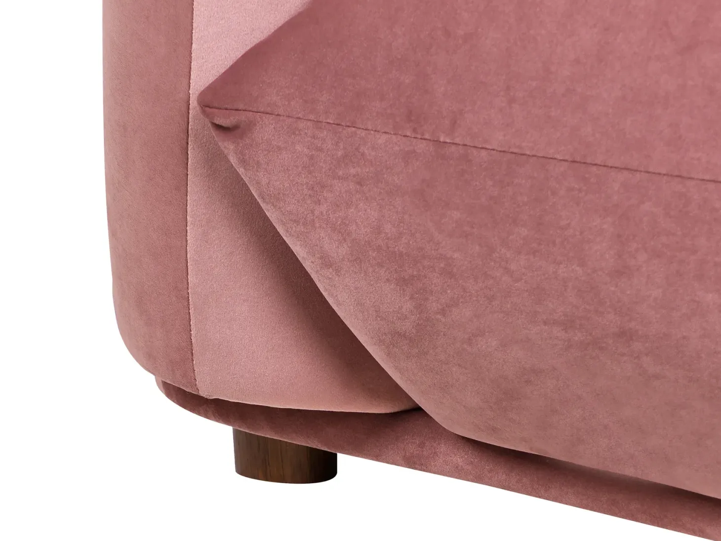 Sofa 3 personers LUVOS Velour Lyserød