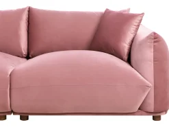 Sofa 3 personers LUVOS Velour Lyserød