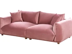 Sofa 3 personers LUVOS Velour Lyserød