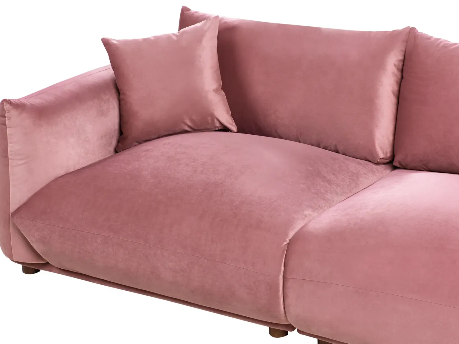 Sofa 3 personers LUVOS Velour Lyserød