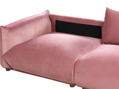 Sofa 3 personers LUVOS Velour Lyserød