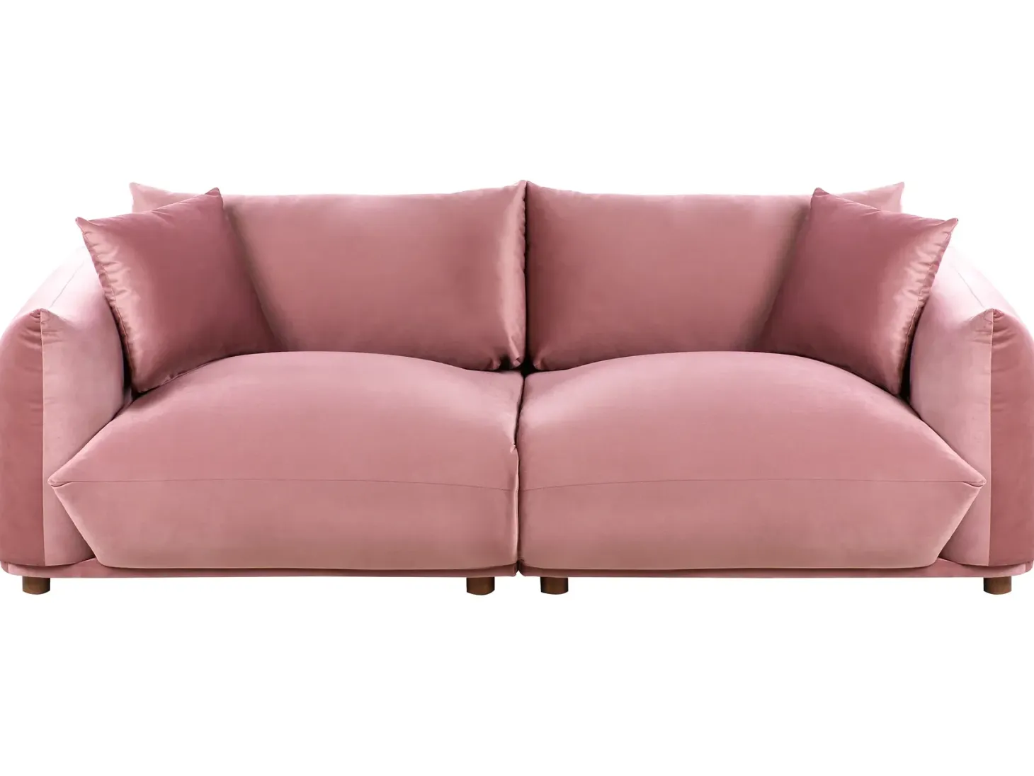 Sofa 3 personers LUVOS Velour Lyserød