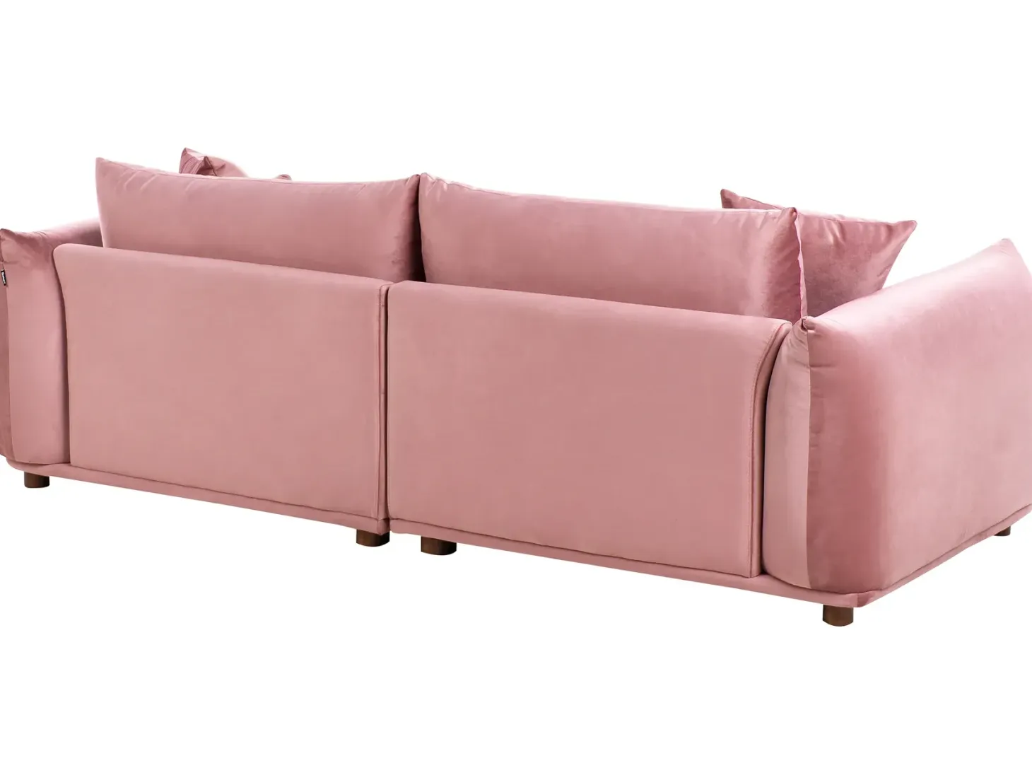 Sofa 3 personers LUVOS Velour Lyserød