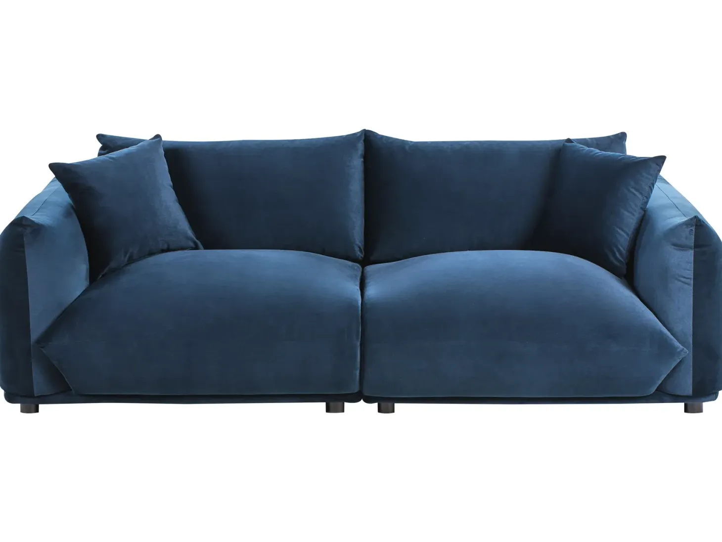 Sofa 3 personers LUVOS Velour Mørkeblå