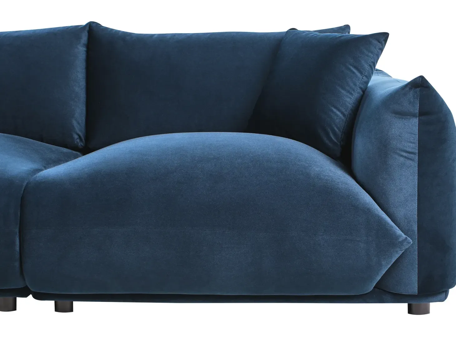 Sofa 3 personers LUVOS Velour Mørkeblå