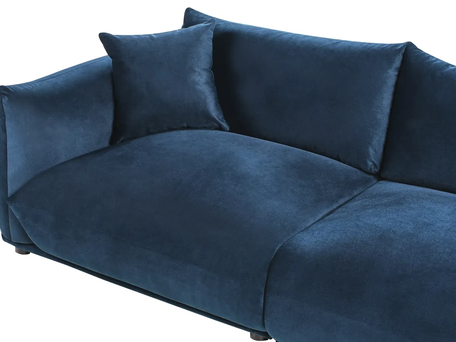Sofa 3 personers LUVOS Velour Mørkeblå