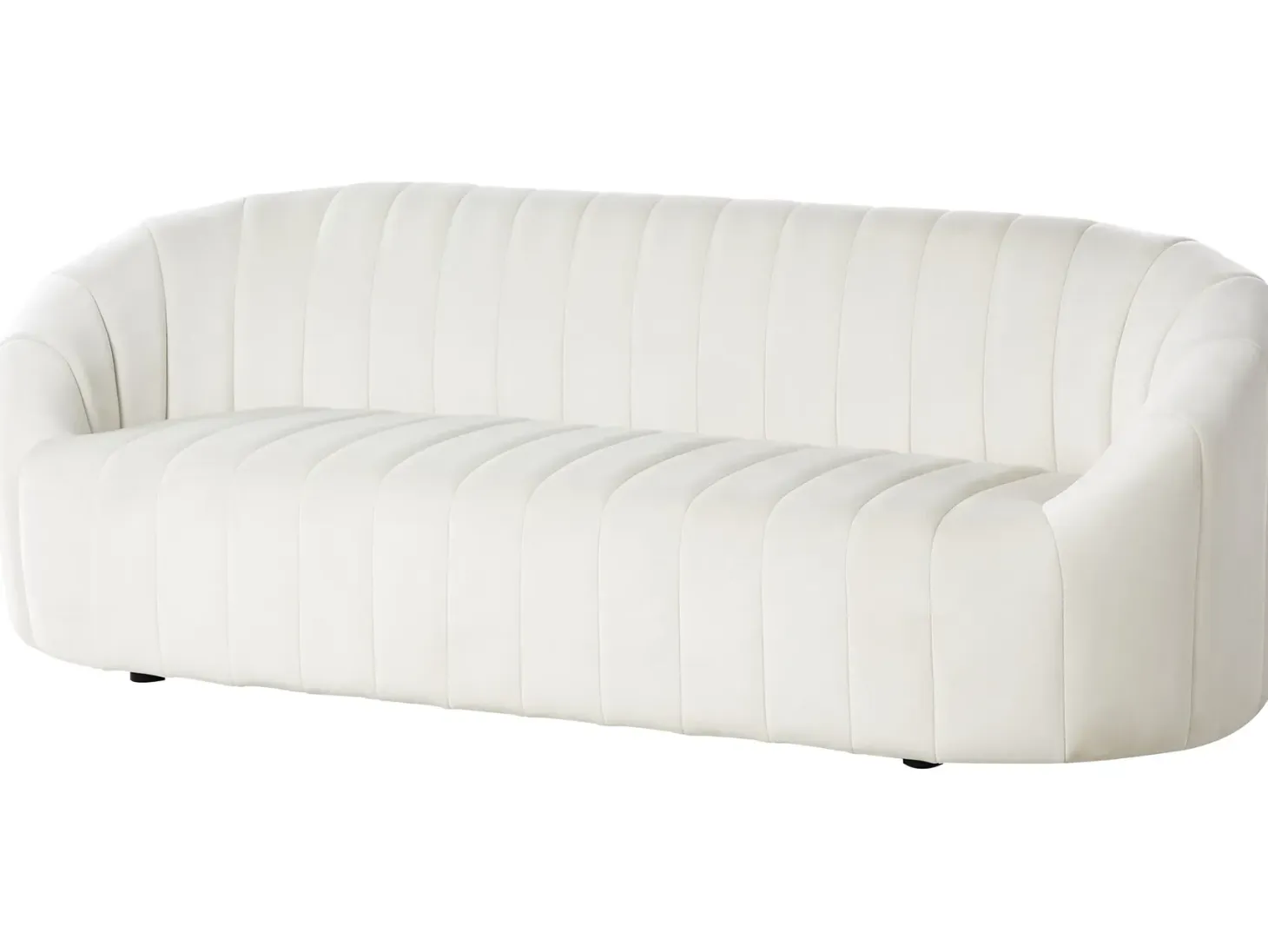 Sofa 3 personers MALUNG Velour Cremehvid