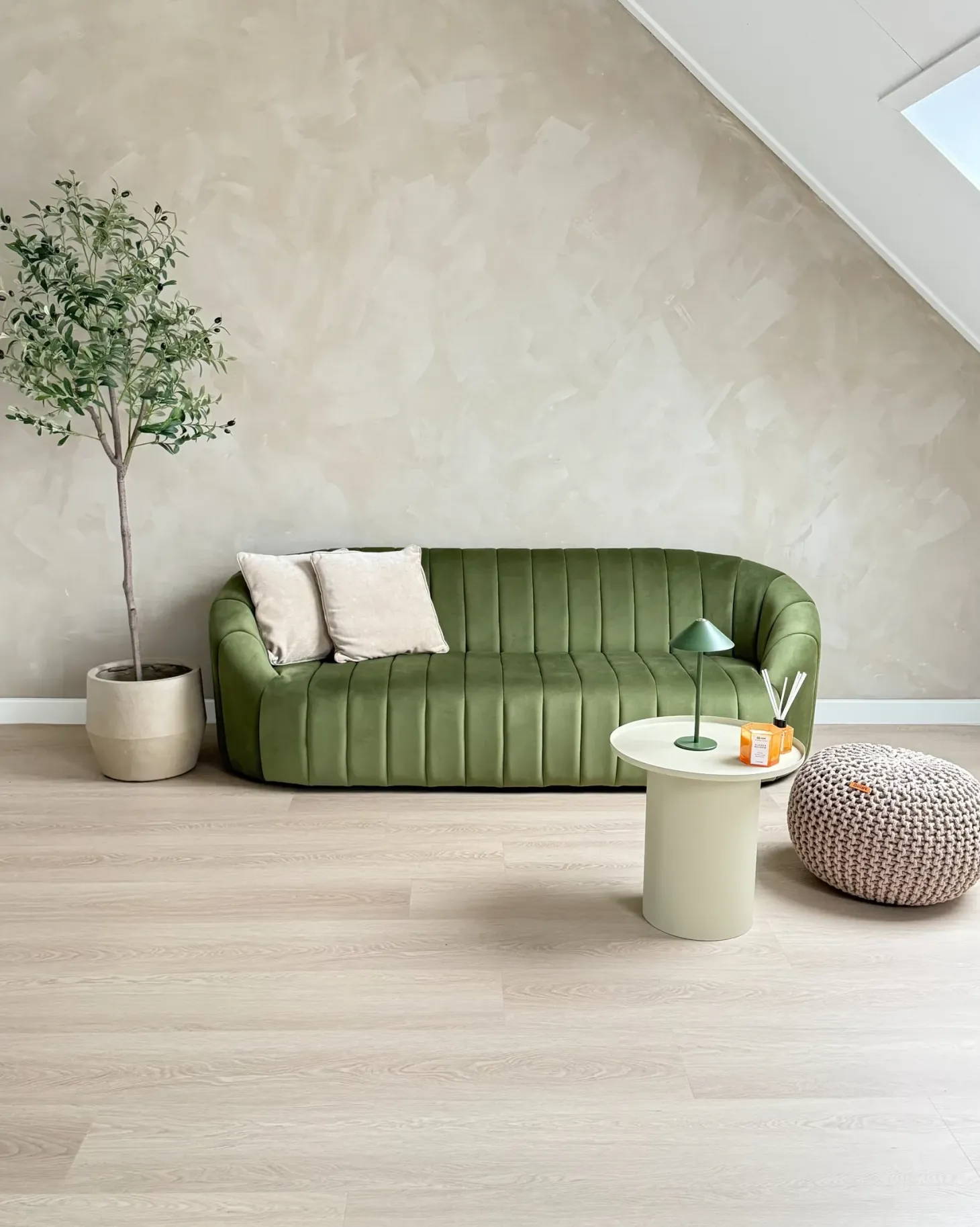 Sofa 3 personers MALUNG Velour Mørkegrøn