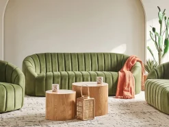 Sofa 3 personers MALUNG Velour Mørkegrøn