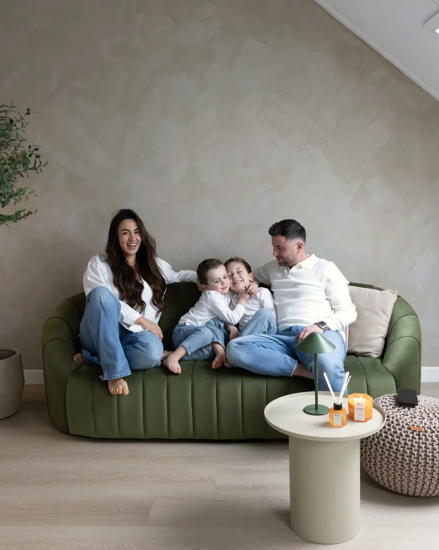 Sofa 3 personers MALUNG Velour Mørkegrøn