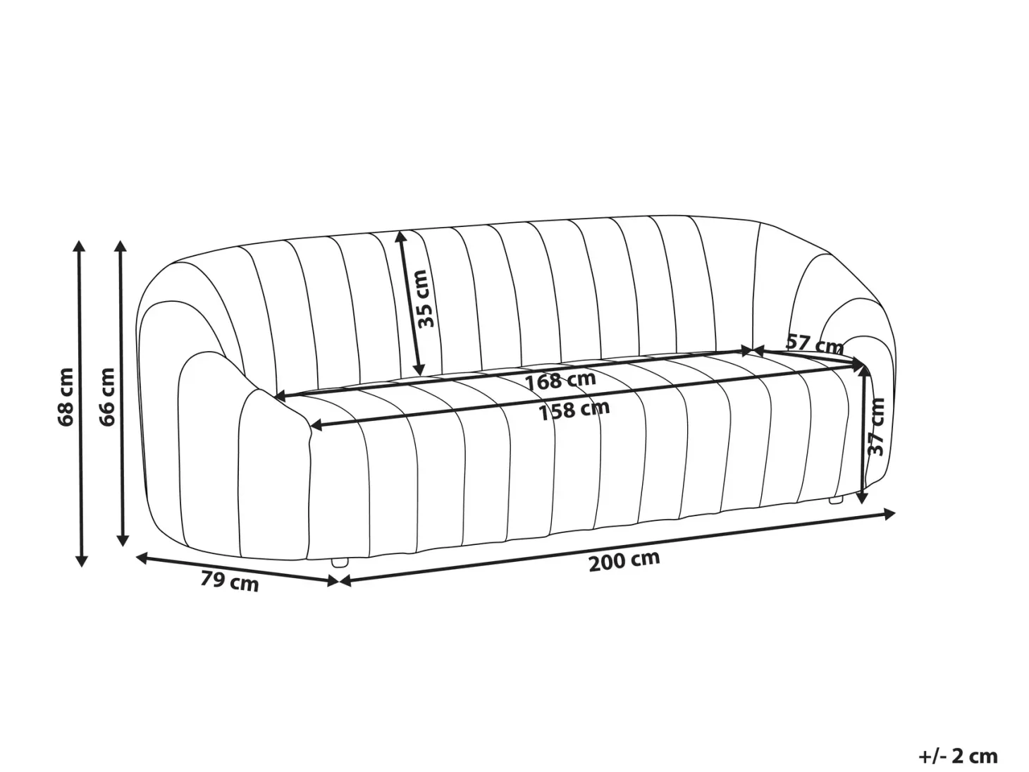 Sofa 3 personers MALUNG Velour Mørkegrøn
