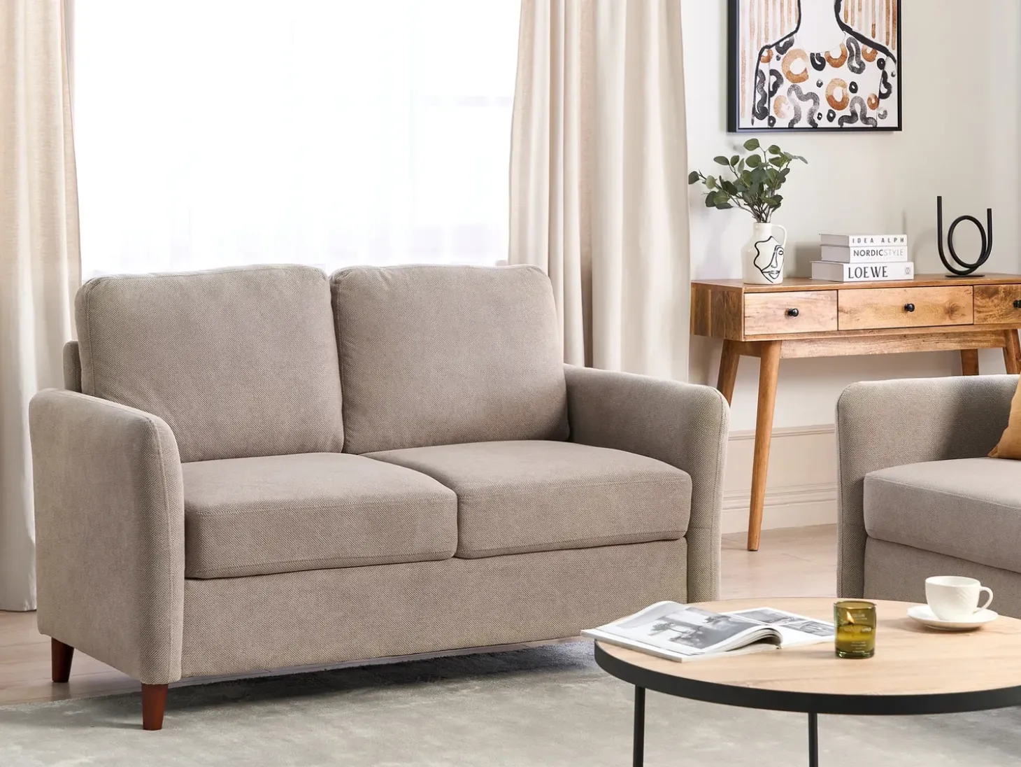 Sofa 2 personers MARE Brungrå med opbevaring