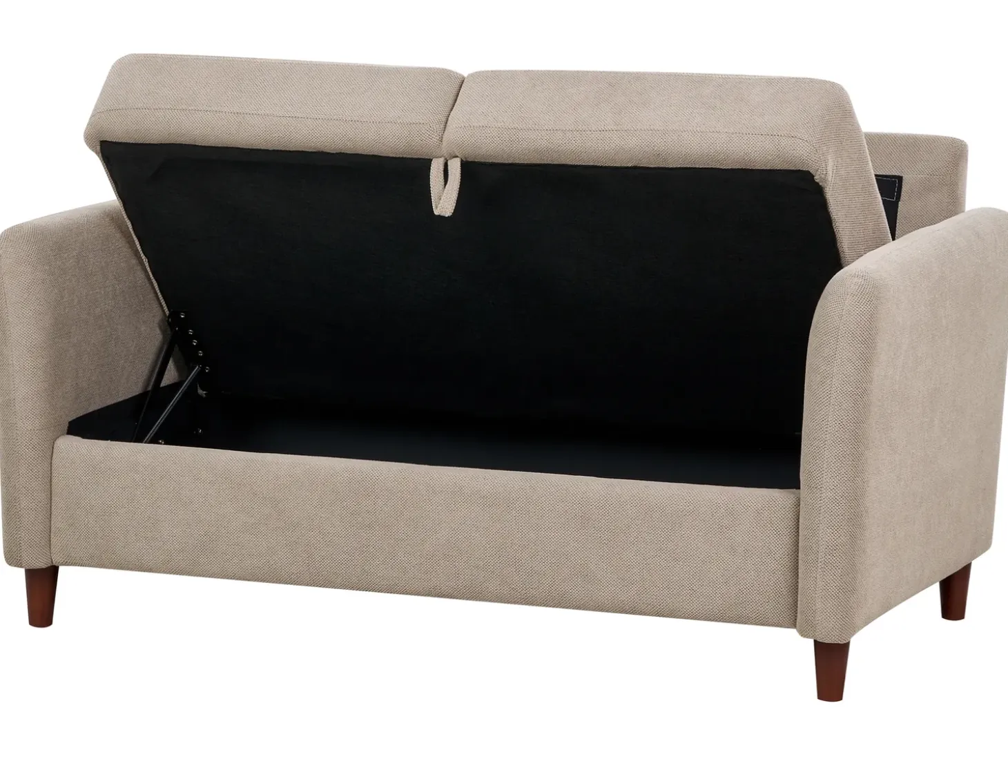 Sofa 2 personers MARE Brungrå med opbevaring