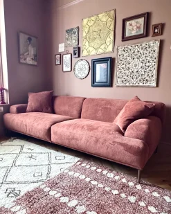Sofa 3 personers MATILA Guldbrun