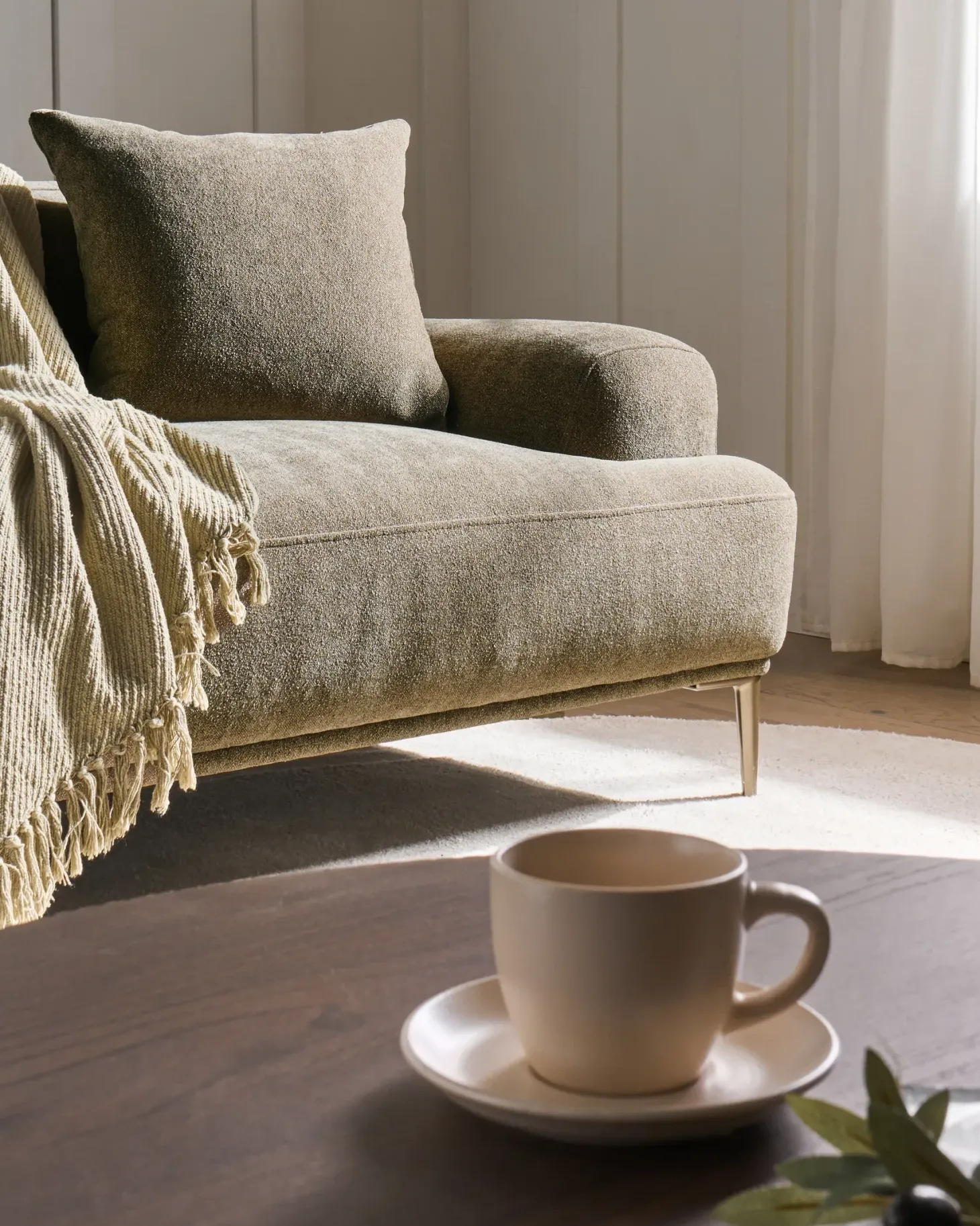 Sofa 3 personers MATILA Lysebrun