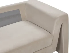 Sofa 3 personers MAUNU Velour Brungrå