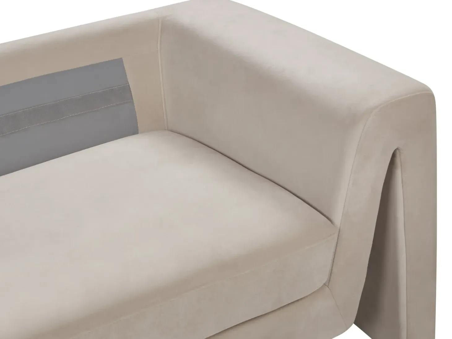 Sofa 3 personers MAUNU Velour Brungrå