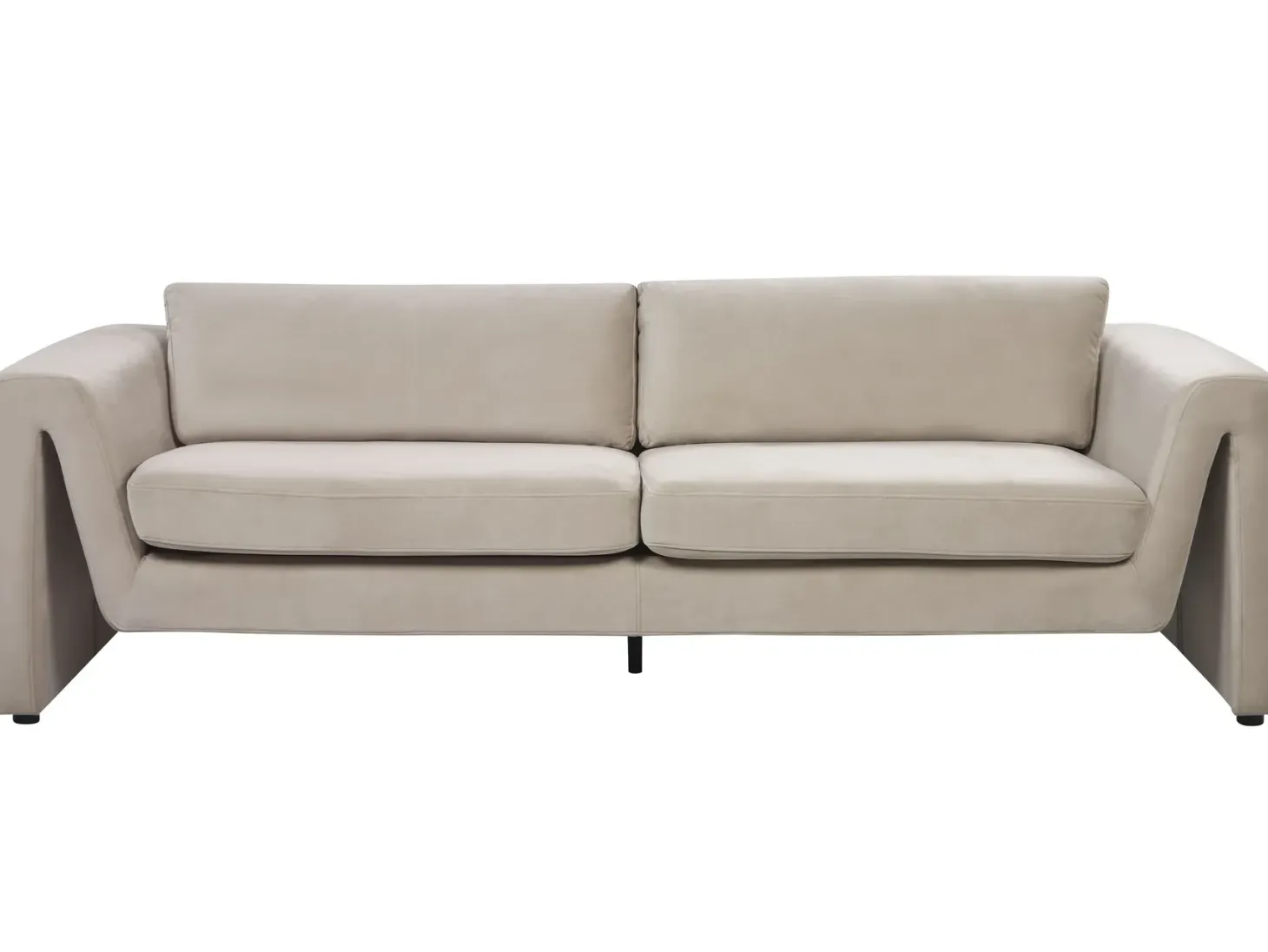 Sofa 3 personers MAUNU Velour Brungrå