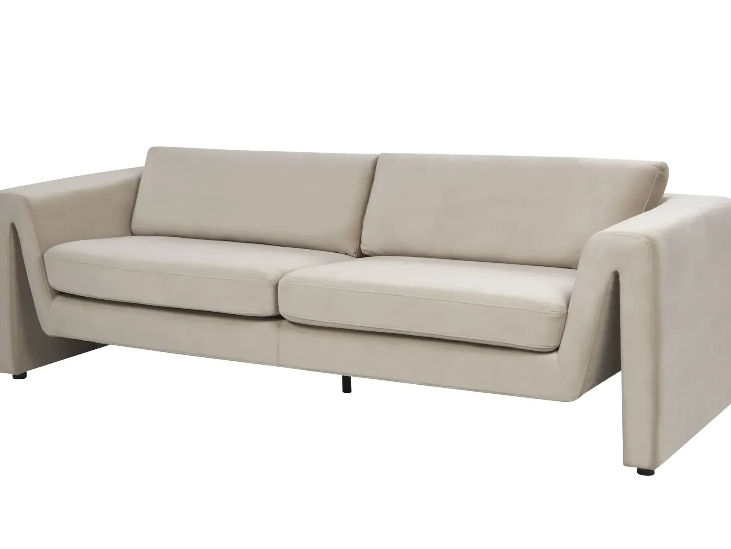 Sofa 3 personers MAUNU Velour Brungrå