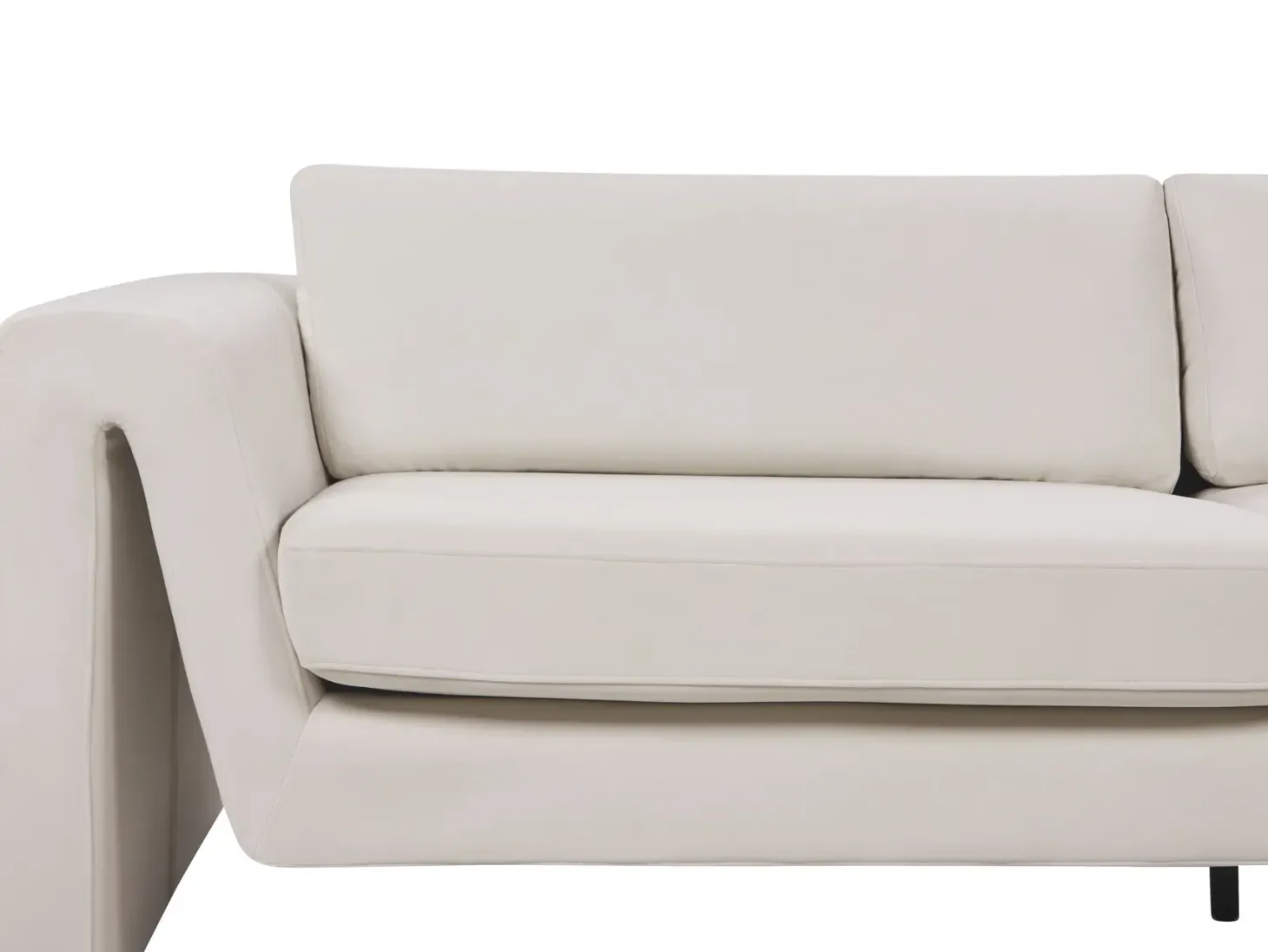 Sofa 3 personers MAUNU Velour Lys Beige