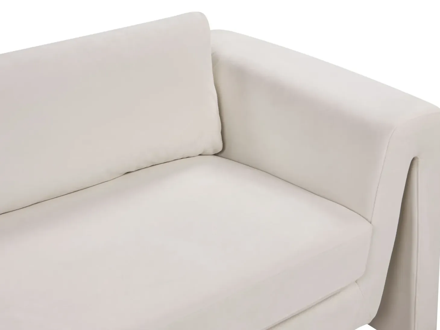Sofa 3 personers MAUNU Velour Lys Beige