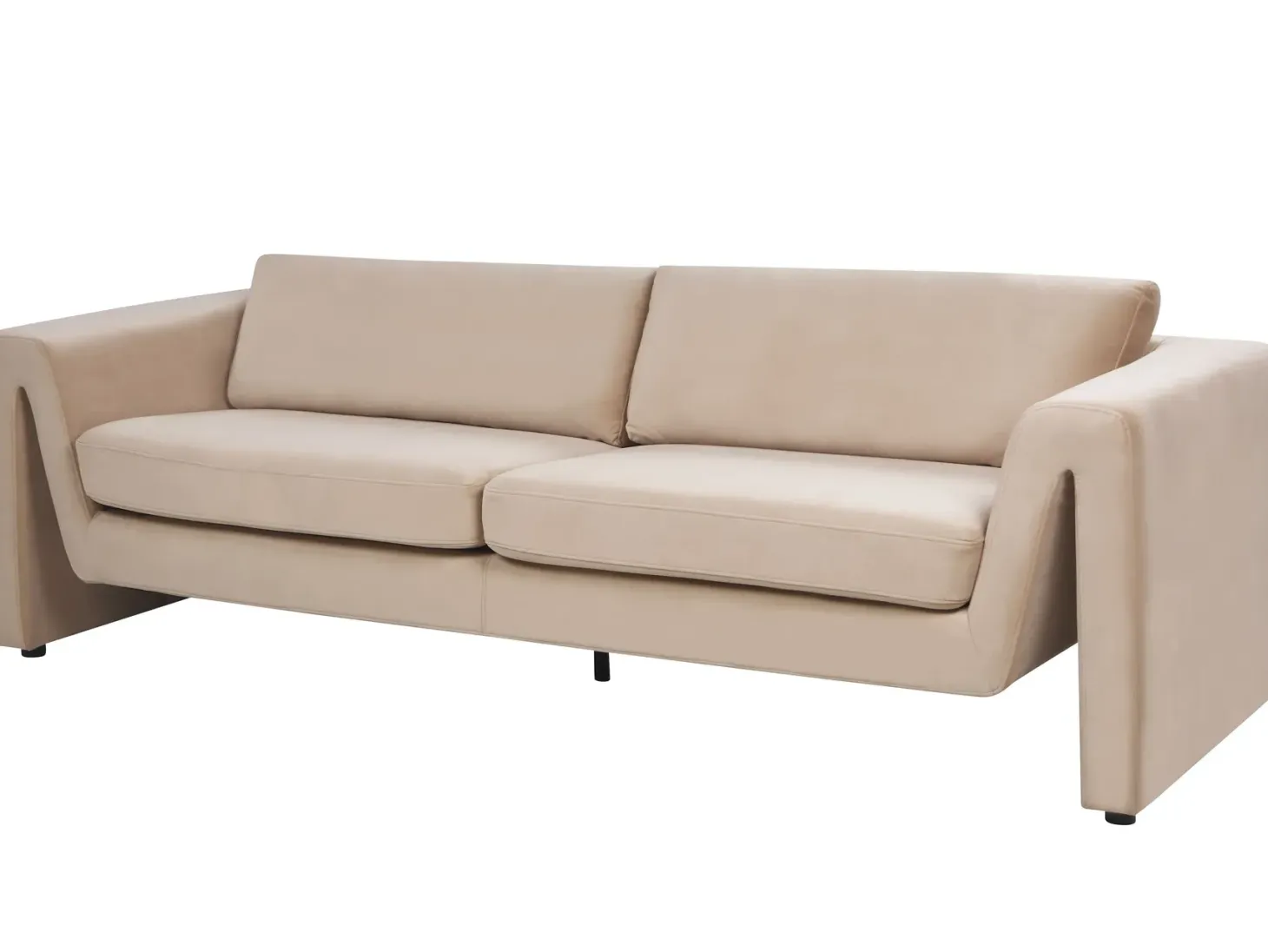 Sofa 3 personers MAUNU Velour Sand Beige
