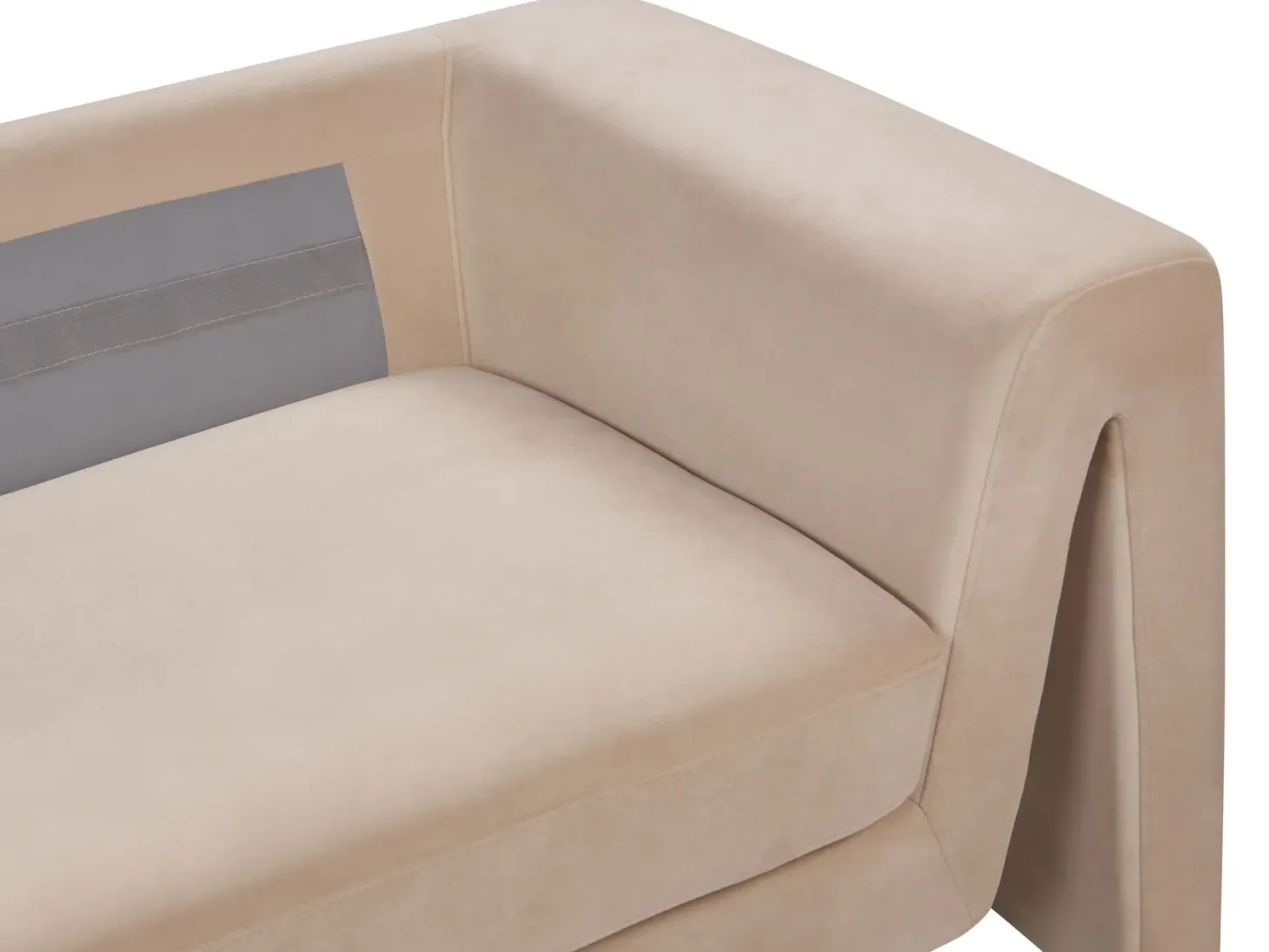 Sofa 3 personers MAUNU Velour Sand Beige