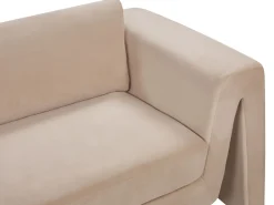 Sofa 3 personers MAUNU Velour Sand Beige
