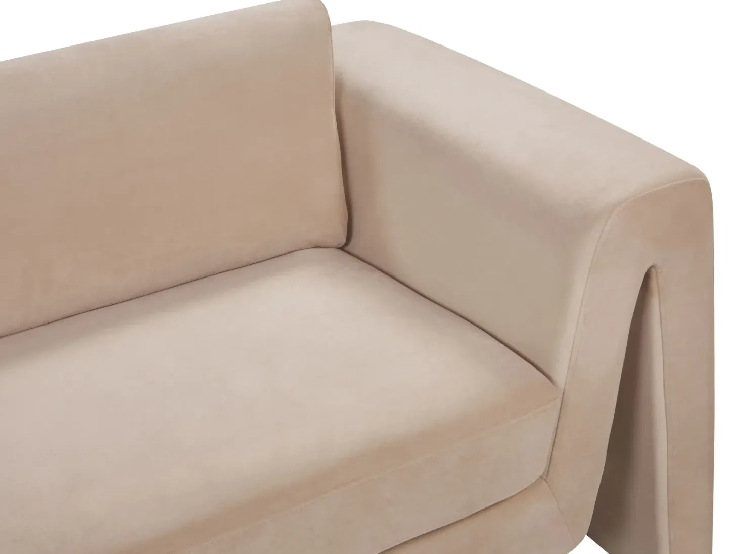 Sofa 3 personers MAUNU Velour Sand Beige