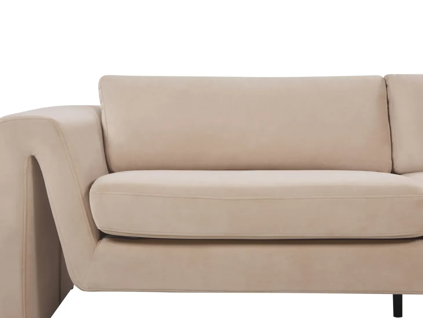Sofa 3 personers MAUNU Velour Sand Beige