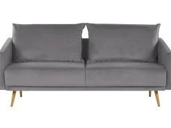 Sofa 3 personers MAURA Velour Grå