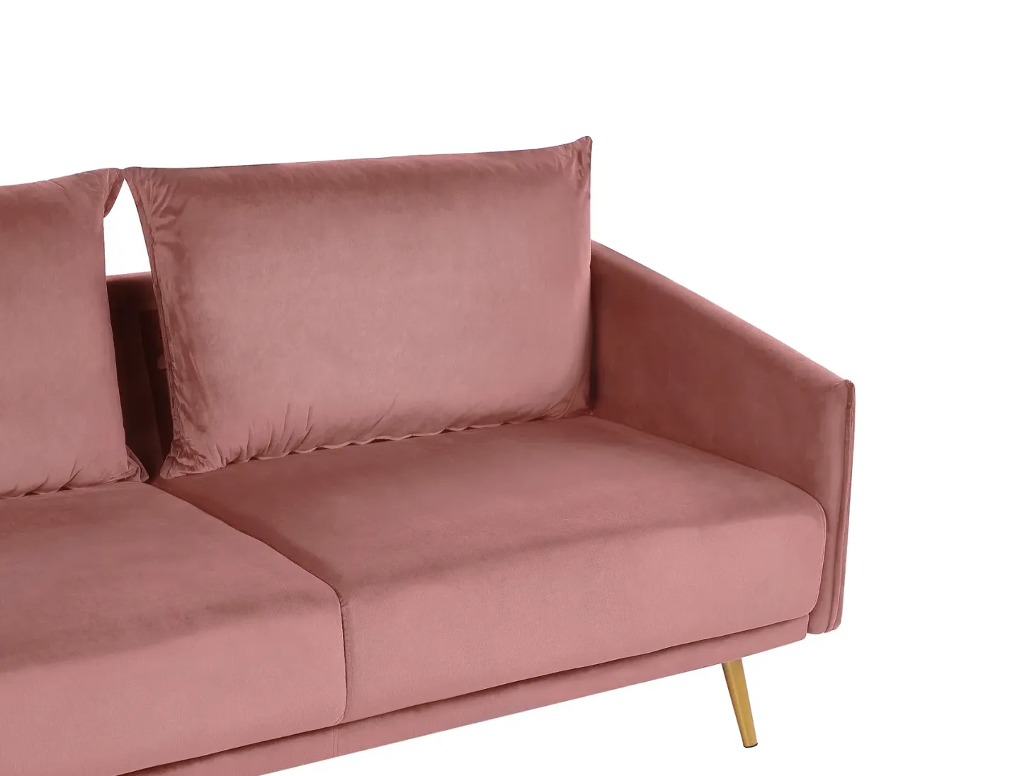 Sofa 3 personers MAURA Velour Lyserød