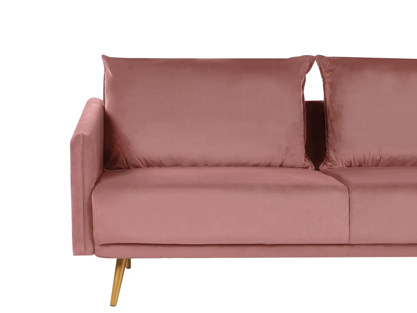 Sofa 3 personers MAURA Velour Lyserød