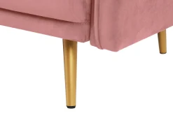 Sofa 3 personers MAURA Velour Lyserød
