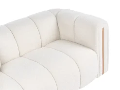 Sofa 2 personers MORSIL Boucle Cremehvid