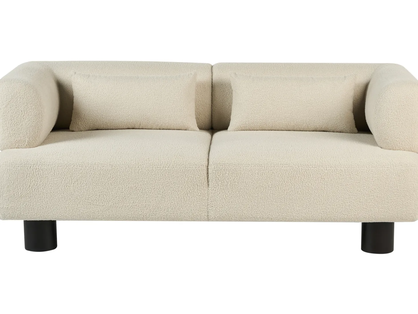 Sofa 2 personers MOVIK Boucle Cremehvid
