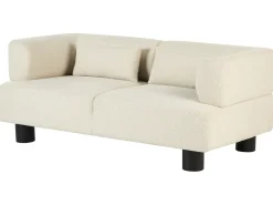 Sofa 2 personers MOVIK Boucle Cremehvid