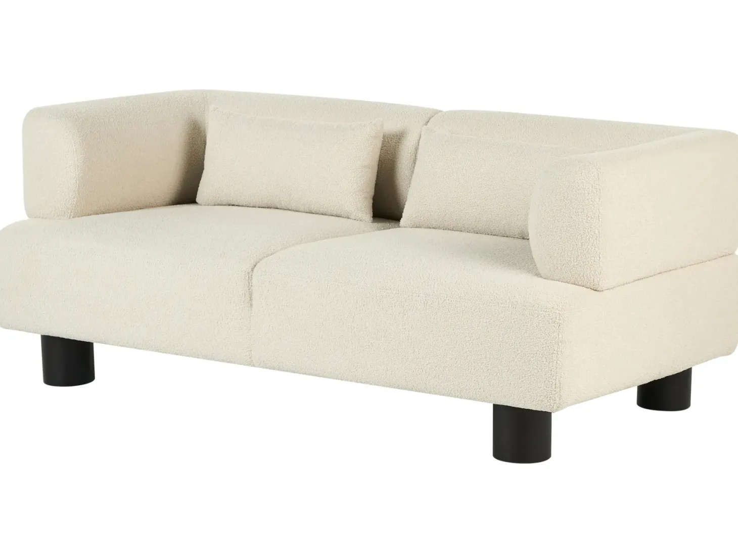 Sofa 2 personers MOVIK Boucle Cremehvid