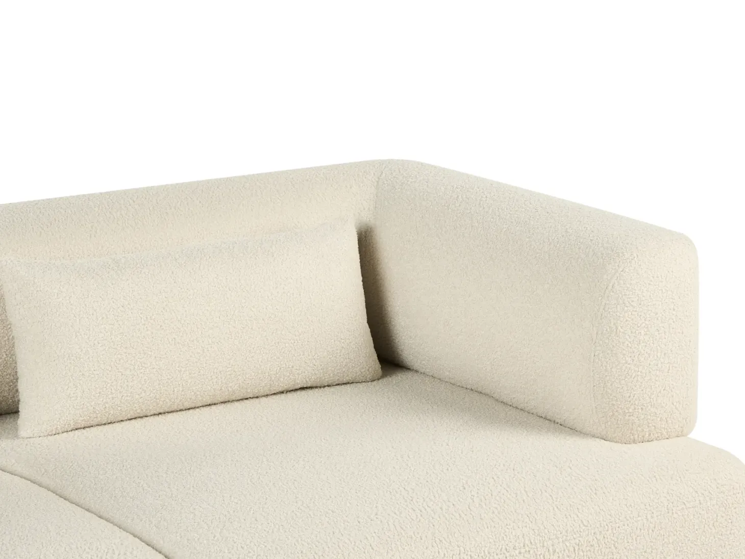 Sofa 2 personers MOVIK Boucle Cremehvid